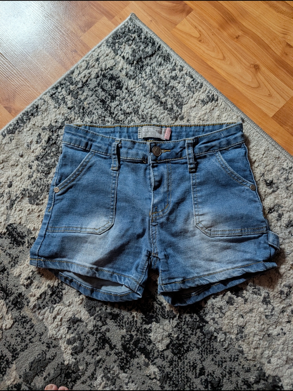 Element Girls Blue Washed Denim Shorts